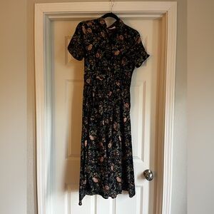 re:named Black Floral Maxi Dress